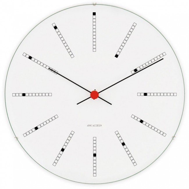 아르네야콥센 Bankers 벽시계 화이트 290 mm Arne Jacobsen Bankers Wall Clock White  290 mm 01268