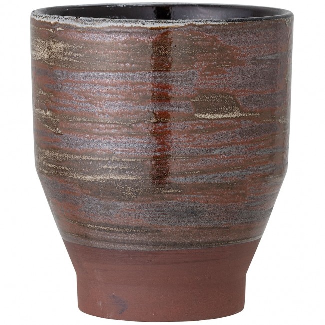 블루밍빌 Calla Pot 스톤웨어 브라운 10x13 cm Bloomingville Calla Pot Stoneware Brown  10x13 cm 01237