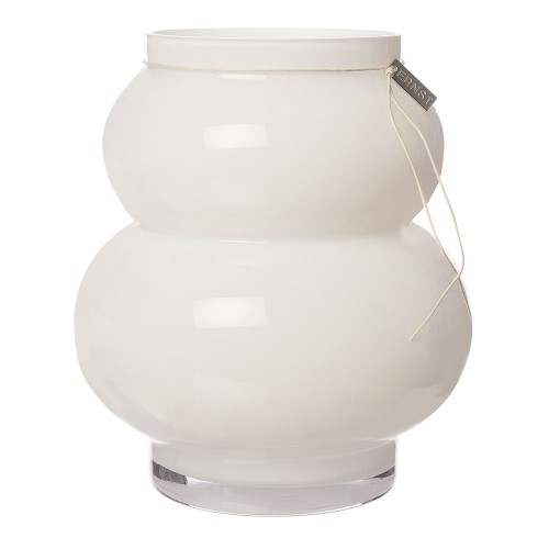 에른스트 Curvy 글라스 화병 꽃병 화이트 21.5x12 cm ERNST Curvy Glass Vase White  21.5x12 cm 01073