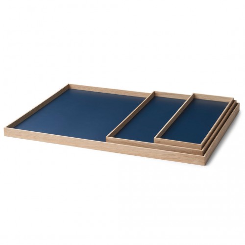 가이스트 프레임 트레이 Oak / 블루 Small 32.4 x 11.1 cm Gejst Frame Tray Oak / Blue Small 32.4 x 11.1 cm 03752