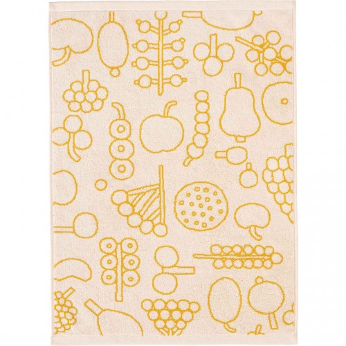 이딸라 Oiva Toikka 콜렉션 Towel 50x70 cm Frutta 옐로우 Iittala Oiva Toikka Collection Towel  50x70 cm  Frutta Yellow 02989