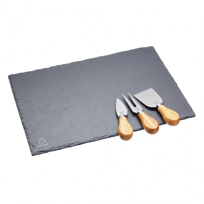 키친 크래프트 Artes Cheese Board & 칼 Set Slate Kitchen Craft Artesà Cheese Board & Knife Set  Slate 01983