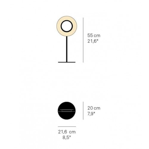 엘제트에프 Lens CR M Circular 테이블 Dim Pale 핑크 / 골드 LZF Lens CR M Circular Table Dim Pale pink / Gold 05044