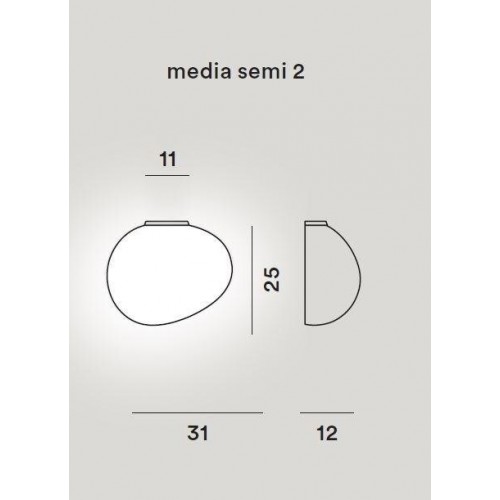 포스카리니 그레그 Media (M) semi 2 화이트 Foscarini Gregg Media (M) semi 2 White 01879