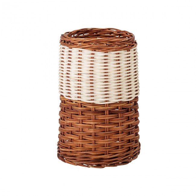 블루밍빌 - Leja Storage basket 라탄 네츄럴 / 화이트 Bloomingville - Leja Storage basket  rattan natural / white 08728