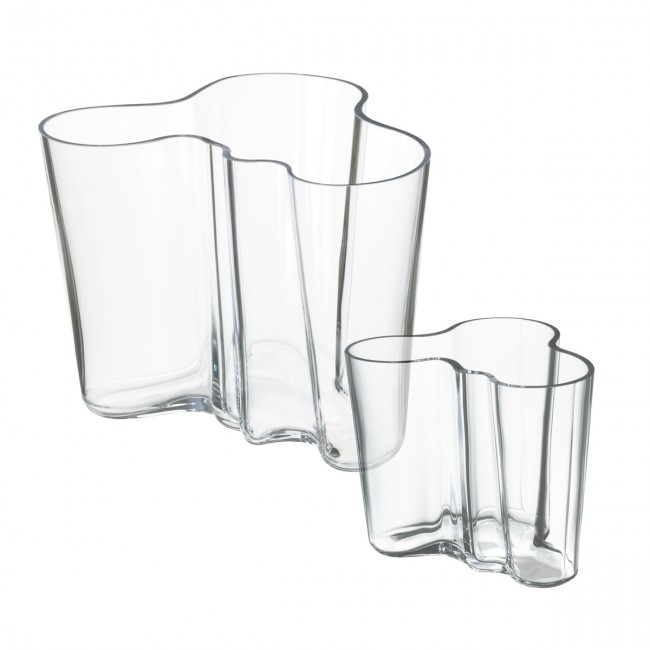 이딸라 - 알토 화병 꽃병 Set 160 + 95 mm clear Iittala - Aalto Vase Set 160 + 95 mm  clear 04839