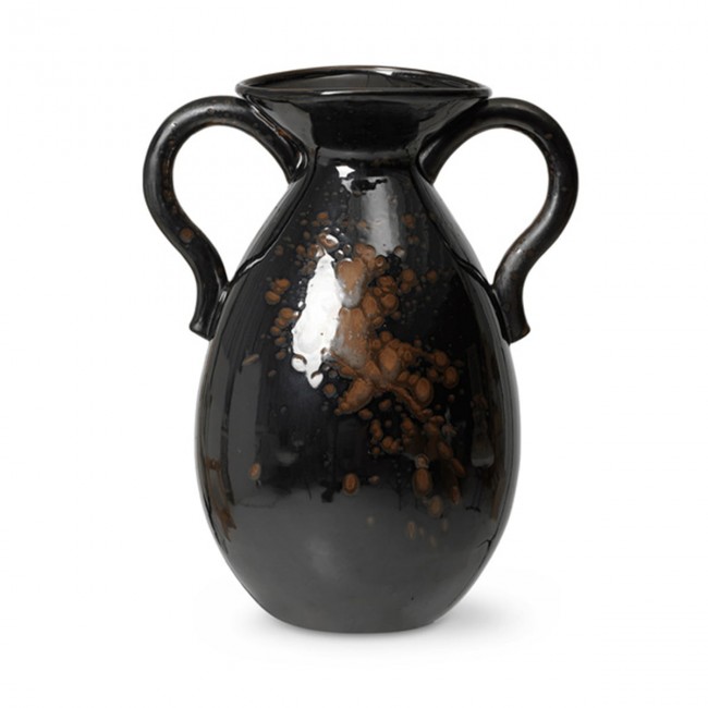 펌리빙 - Verso Floor 화병 꽃병 H 49 cm 블랙 / 브라운 Ferm Living ferm Living - Verso Floor vase  H 49 cm  black / brown 04704