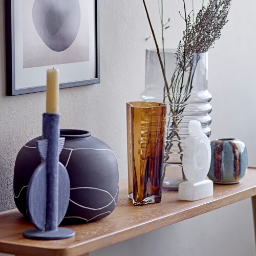 블루밍빌 - Belma 글라스 화병 꽃병 H 30 cm grey Bloomingville - Belma Glass vase  H 30 cm  grey 04629