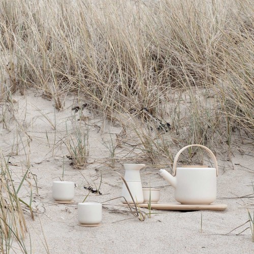 스텔톤 Theo Tea 머그 With Coaster 블랙 Sand Stelton Theo Tea Mug With Coaster  Black  Sand 06152