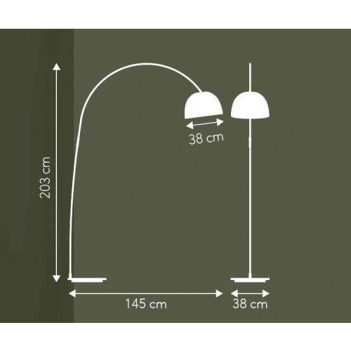 프랜슨 Lucca 스탠드조명 플로어스탠드 (excl. 램프갓/LAMP support base) 매트 블랙 Frandsen Lucca floor lamp (excl. lampshade/lamp support base) Matted black 31231