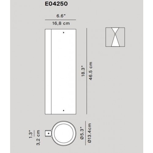 루체플랜 E04 Muur 250 oe134mm 매트 화이트 Luceplan E04 Muur 250 oe134mm Matted white 29785