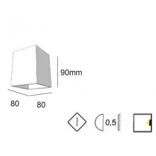 벨 라이팅 큐브 1L 화이트 Bel Lighting Cube 1L White 27910