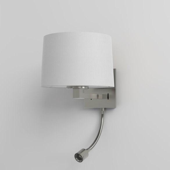 아스트로 Azumi FS LED + shade round 매티드 니켈 / 화이트 Astro Azumi FS LED + shade round Matted nickel / White 26658
