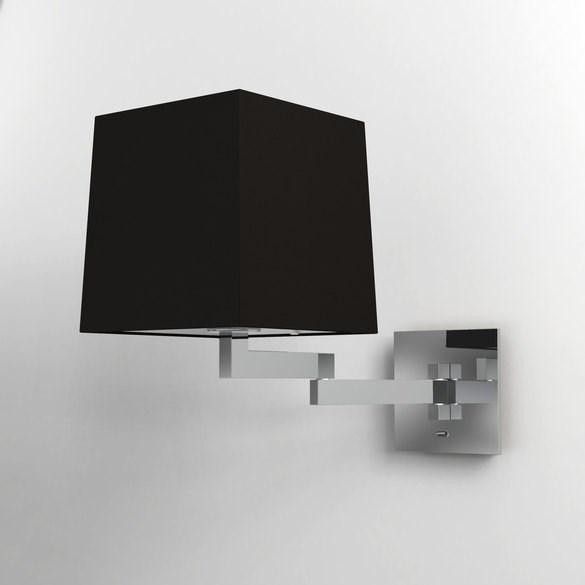 아스트로 Momo 벽조명 벽등 + kap 사각 스퀘어 175mm 크롬 / 블랙 Astro Momo wall light + kap square 175mm Chrome / Black 26594