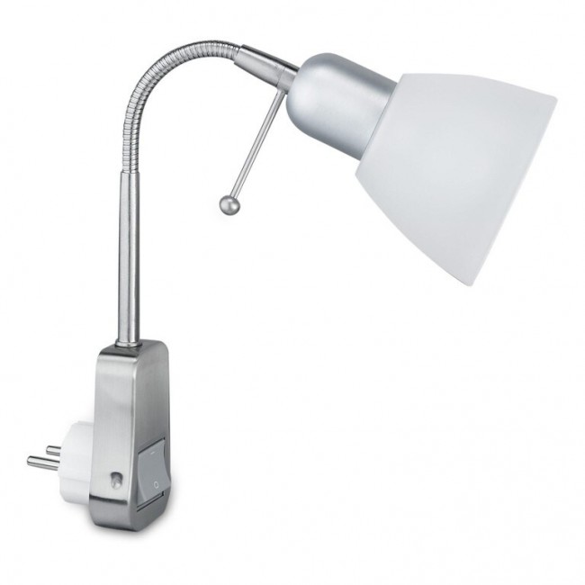 트리오 Ligara 플러그-인 lamp with on/off switch 매티드 니켈 Trio Ligara plug-in lamp with on/off switch Matted nickel 24998