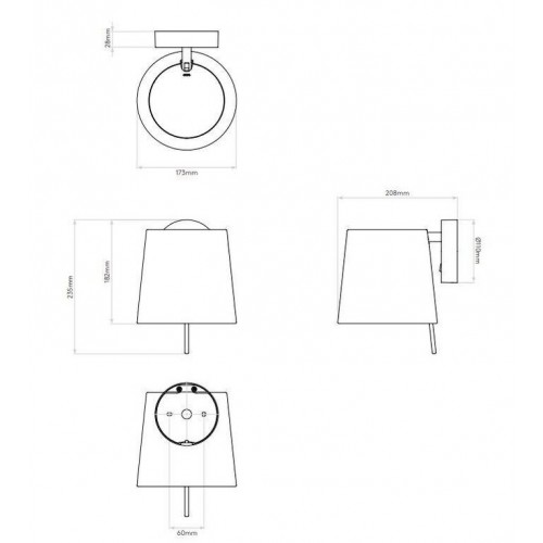 아스트로 Mitsu 벽등 벽조명 (스위치 버전) 매티드 니켈 Astro Mitsu wall lamp with switch Matted nickel 23108
