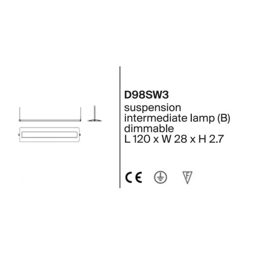 루체플랜 Fienile D98SW3 additional intermediate lamp Grey Luceplan Fienile D98SW3 additional intermediate lamp Grey 19148