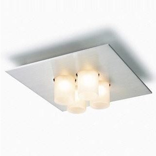 PSM Lighting Titus surface mounted ceiling lamp with 글라스 Satin-finished aluminium 00Z44