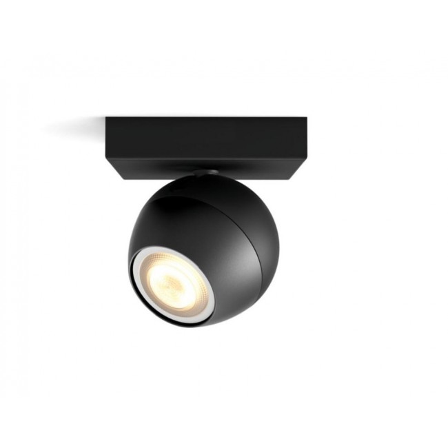 필립스 Buckram Single 스포트라이트 - Warm-to-cool 화이트 light (dimmer incl.) 블랙 PHILIPS Buckram Single spotlight - Warm-to-cool white light (dimmer incl.) Black 11177