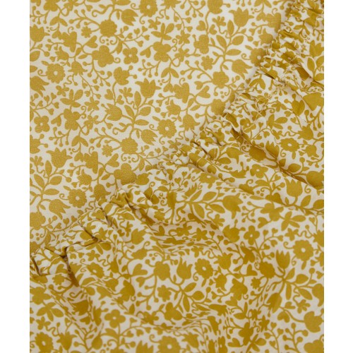 코코 앤 울프 플로라L Stencil Honey Cot Bed Fitted Sheet Coco & Wolf Floral Stencil Honey Cot Bed Fitted Sheet 01078