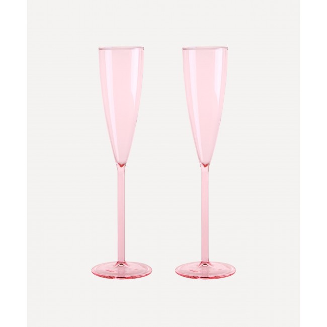 메종 발작 핑크 샴페인 Fltes 2세트 구성 Maison Balzac Pink Champagne Flûtes Set of Two 00318