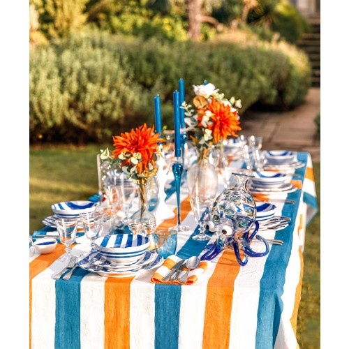 서머릴 앤 비숍 스트라이프 린넨 테이블보 Summerill & Bishop Stripe Linen Tablecloth 00243