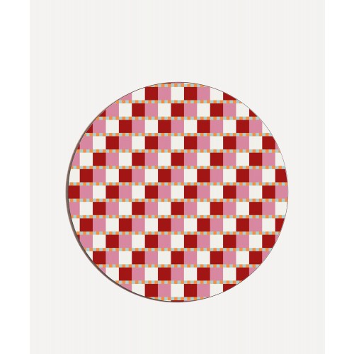 발루 Checkered Hearts 테이블매트 Red Balu Checkered Hearts Placemat Red 00240