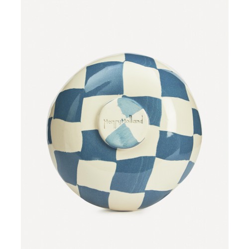헨리 홀랜드 스튜디오 블루 and 화이트 Small Checkerboard 볼 Henry Holland Studio Blue and White Small Checkerboard Bowl 00156