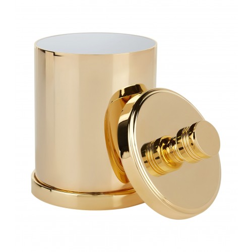 조디악 실린더 골드-접시D 코튼 Bud Jar ZODIAC Cylinder Gold-Plated Cotton Bud Jar 06008