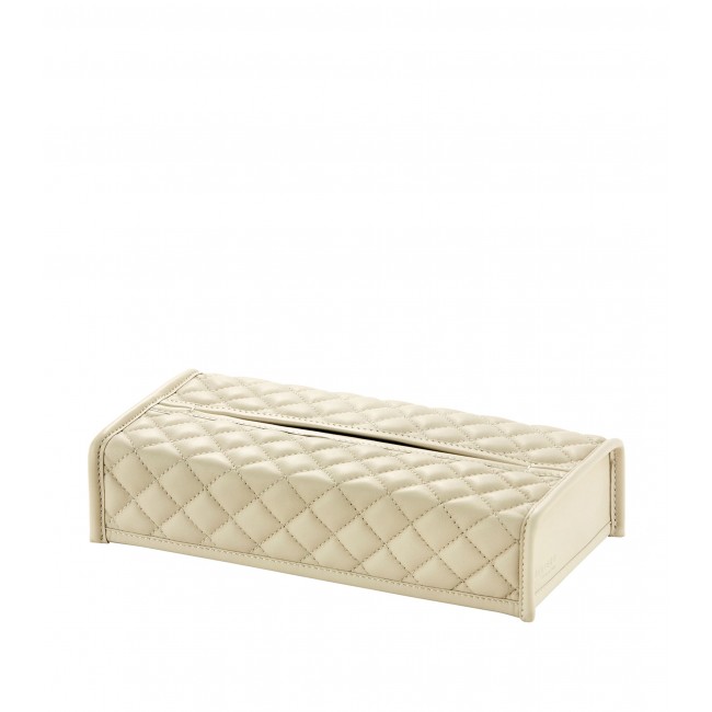 Riviere Quilted Leather Rectangle Tissue Box 16147786