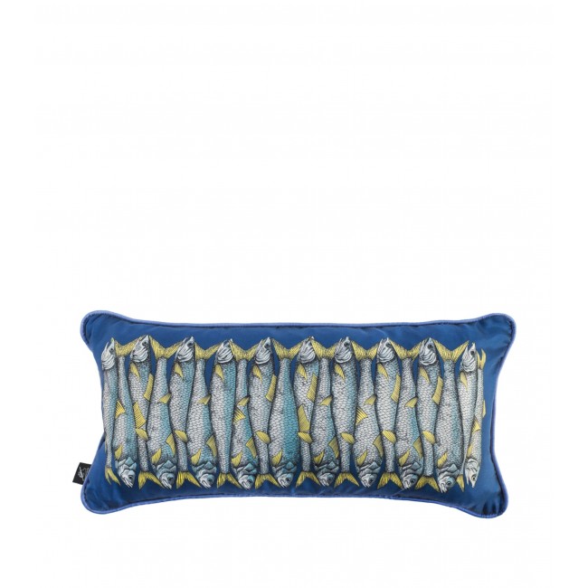 포르나세티 실크 Sardine 쿠션 (25cm x 50cm) Fornasetti Silk Sardine Cushion (25cm x 50cm) 02961