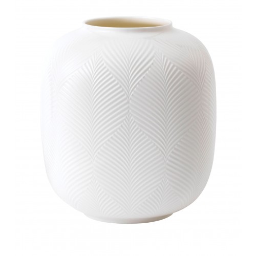 웨지우드 화이트 Folia Rounded 화병 꽃병 (21cm) Wedgwood White Folia Rounded Vase (21cm) 02636