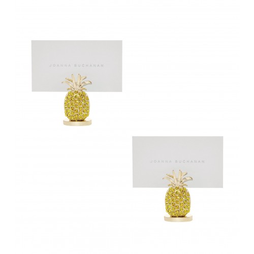 조안나 뷰캐넌 Embellished Pineapple P레이스 Card Holder (Set of 2) Joanna Buchanan Embellished Pineapple Place Card Holder (Set of 2) 02345