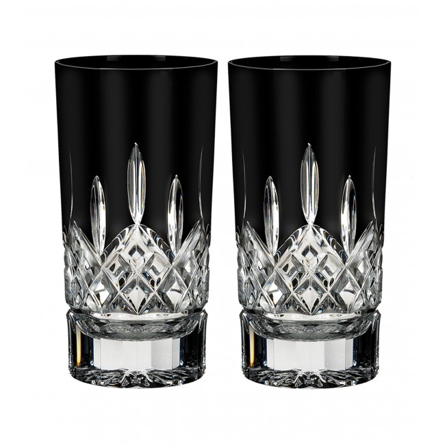워터포드 Set of 2 Lismore 블랙 HIGH-볼 글래스ES (320ml) Waterford Set of 2 Lismore Black High-Ball Glasses (320ml) 01903