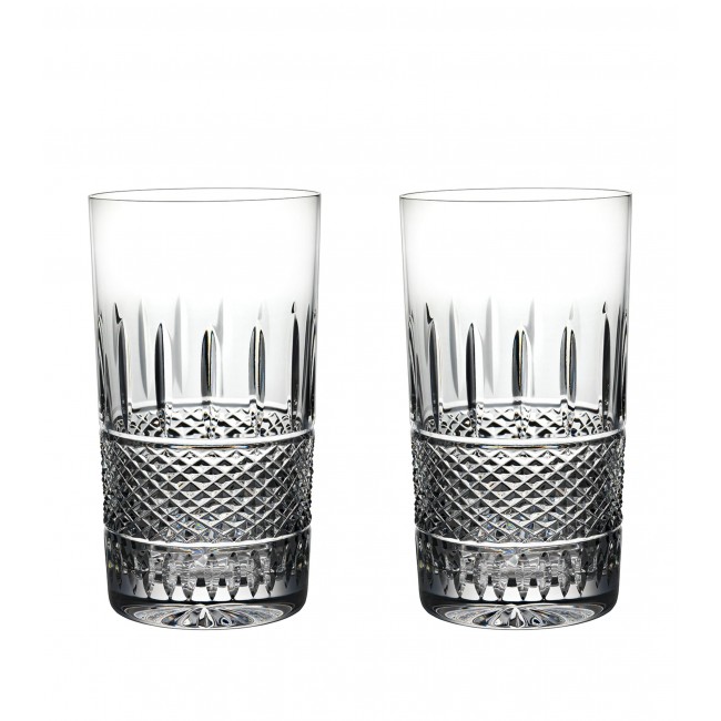 워터포드 Set of 2 Irish 레이스 HIGH볼 글래스ES (400ml) Waterford Set of 2 Irish Lace Highball Glasses (400ml) 01883