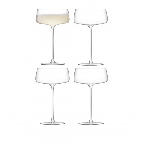 엘에스에이 인터네셔널 Set of 4 메트로폴리탄 샴페인 소서 (300ml) LSA International Set of 4 Metropolitan Champagne Saucers (300ml) 01695