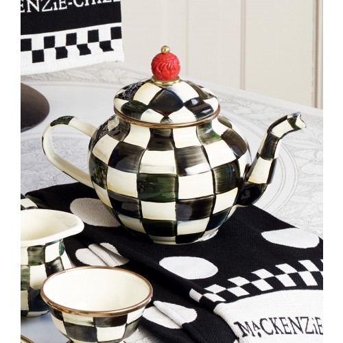 맥켄지 차일드 Courtly Check 티포트 MacKenzie-Childs Courtly Check Teapot 01652