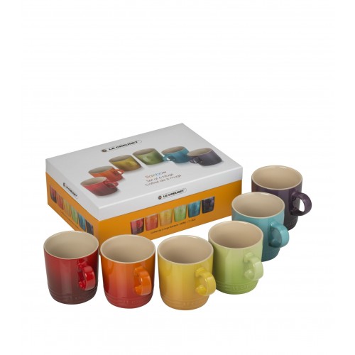 르크루제 스톤웨어 레인보우 머그 (Set of 6) Le Creuset Stoneware Rainbow Mugs (Set of 6) 00633