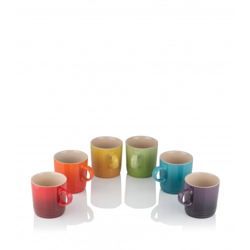 르크루제 스톤웨어 레인보우 머그 (Set of 6) Le Creuset Stoneware Rainbow Mugs (Set of 6) 00633