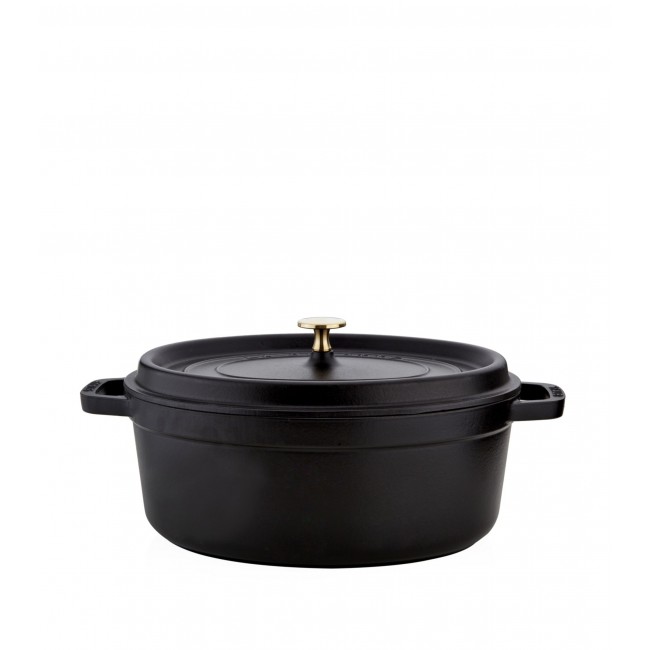 스타우브 블랙 오발 캐서롤 디쉬 (31cm) Staub Black Oval Casserole Dish (31cm) 00376