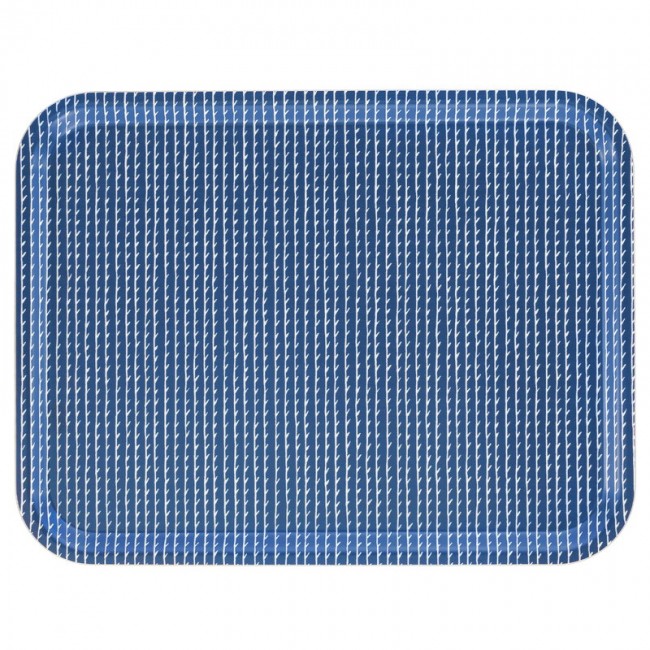 아르텍 Rivi 트레이 43 x 33 cm 블루 - 화이트 Artek Rivi tray  43 x 33 cm  blue - white 15408