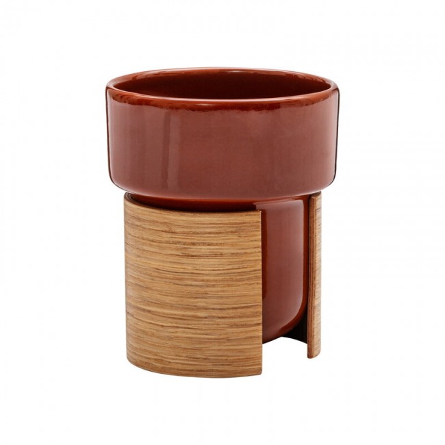 Tonfisk Design Warm cup 2 4 dl set of brown - oak TFTNT003