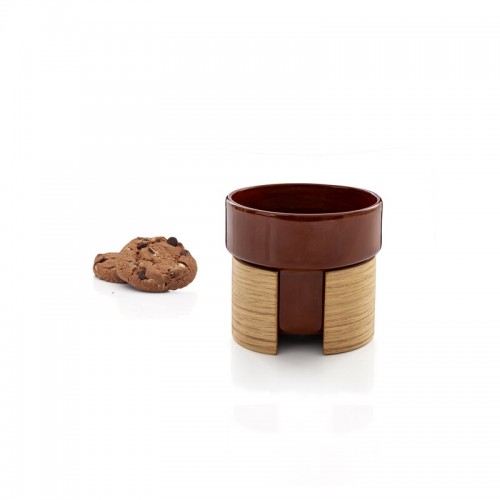 Tonfisk Design Warm latte cup 4 dl brown - oak TFTNT004