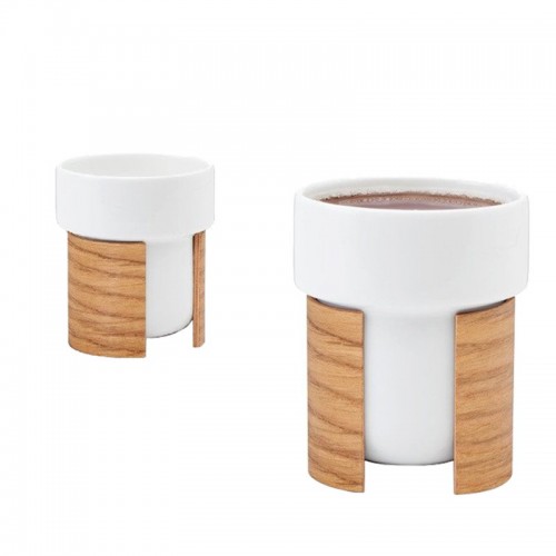 Tonfisk Design Warm cup 2 4 dl set of 화이트 - oak TFTNE003