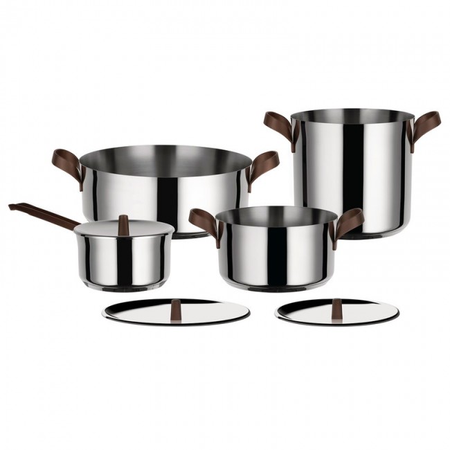 ALESSI 알레시 Edo cookware set 4 pots with 3 lids ALPU100S7