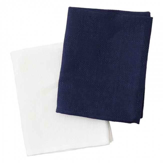 MENU PAP일리오 tea towel 2 pcs indigo and 에크루 MENU Papilio tea towel  2 pcs  indigo and ecru 14250