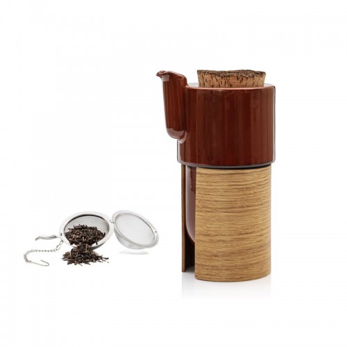 Tonfisk Design Warm 티포트 6 dl brown - oak cork lid TFTNT005K