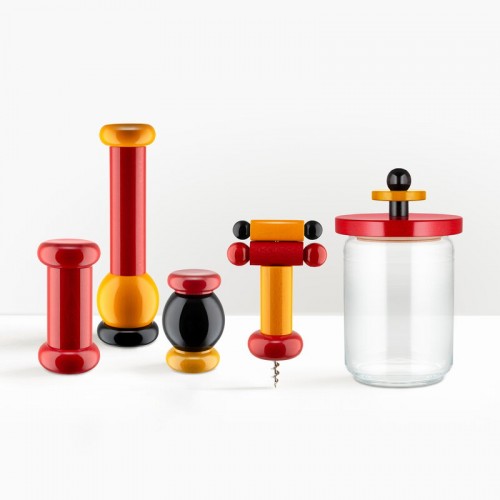 ALESSI 알레시 Sottsass grinder small 블랙 - 엘로우 red ALES18