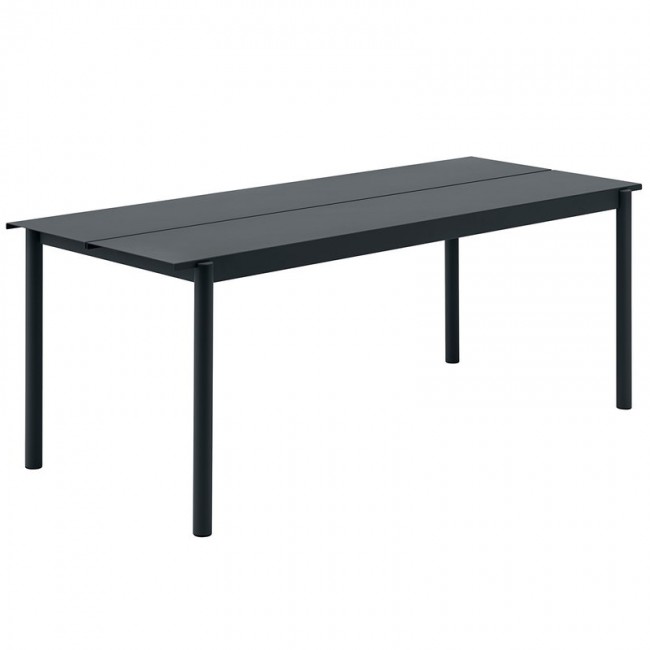 MUUTO 무토 Linear Steel 테이블 200 x 75 cm 블랙 MU30911-30921