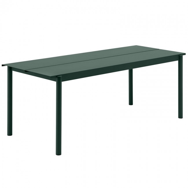 MUUTO 무토 Linear Steel 테이블 200 x 75 cm 다크그린 MU30913-30923